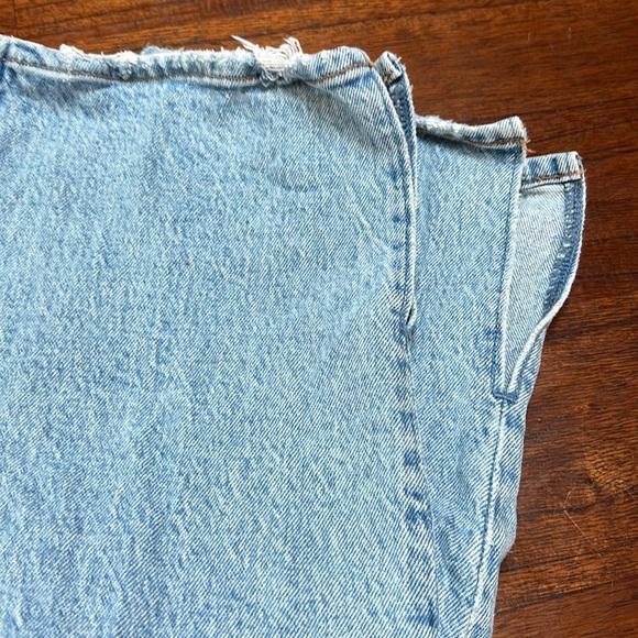 Abercrombie curve love 90’s straight ultra high rise vent hem jeans size 33 - Picture 9 of 9